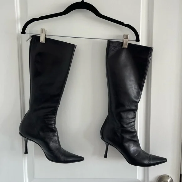 Jimmy Choo Black Heeled Boots - Picture 1 of 5